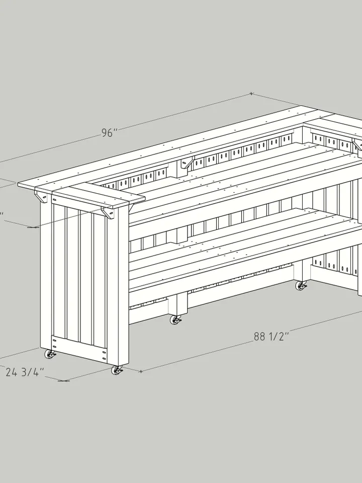 Outdoor Bar Plans, Bar Stool Plans, Outdoor Furniture, PDF, DIY