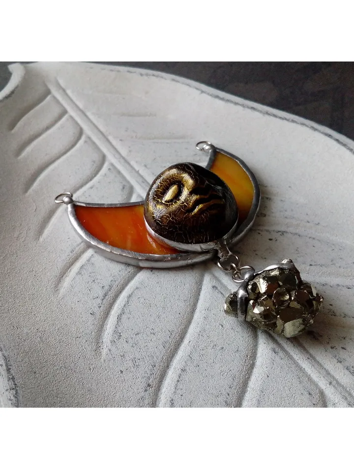 Moon crescent necklace, Moon Goddess. witchy aesthetic, blood moon necklace, lilith, soldered crescent, Halloween moon