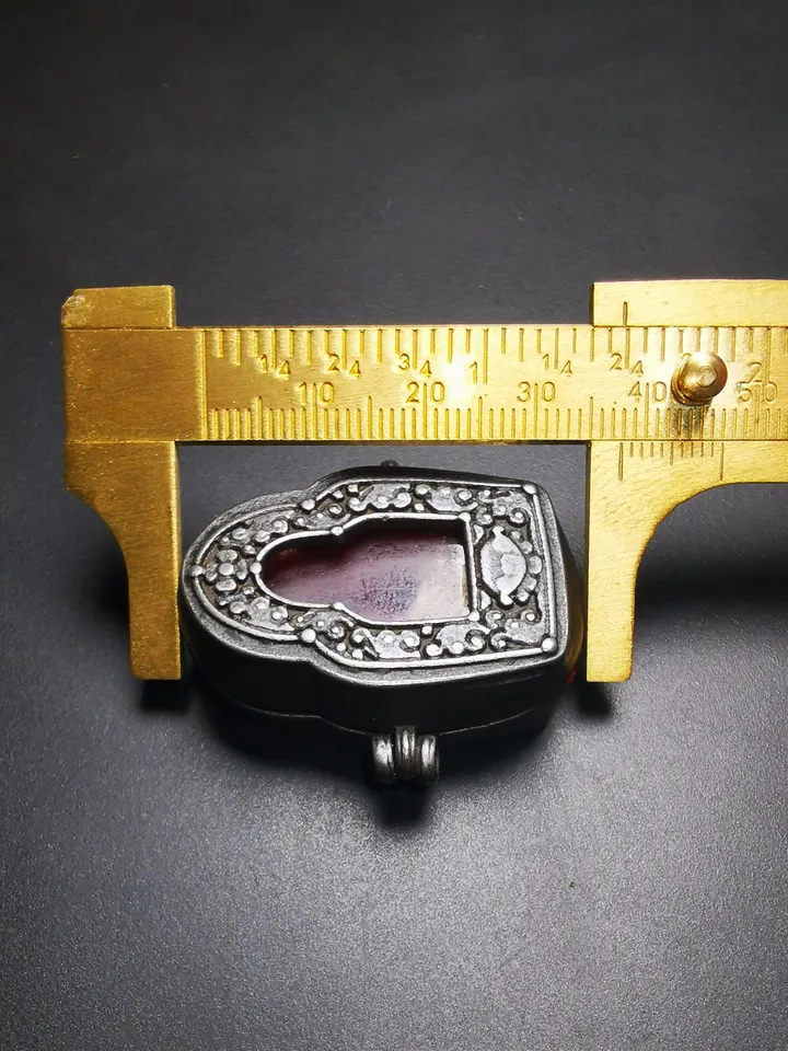 Gandhanra Antique Handmade Gau Ghau Shrine, Mini Tibetan Buddhist Altar Amulet Pendant