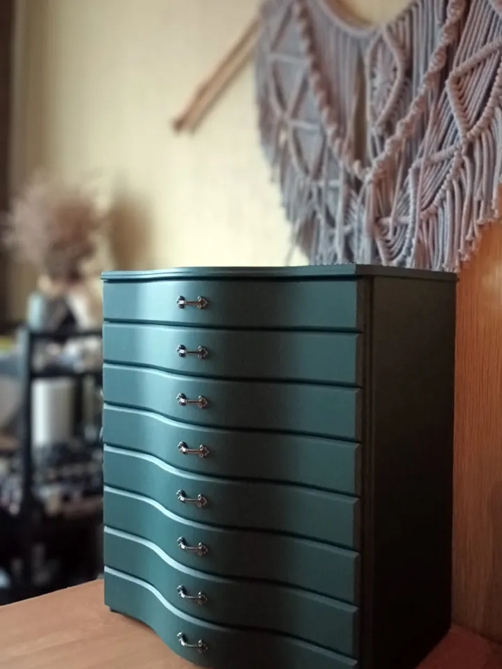 Moss Green Floss storage drawers cabinet for cross-stitching and embroidery