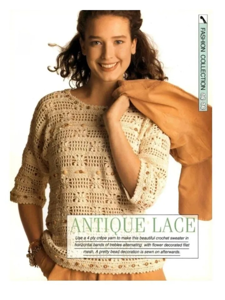 Top crochet pattern, blouse crochet pattern, lace top crochet women , lace blouse pdf