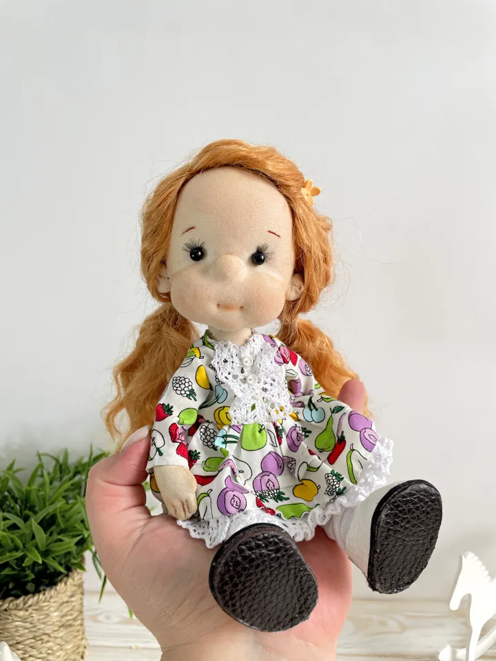 Handmade Textile Doll Art Doll Waldorf Doll Inspiration Birthday Gift for Girl