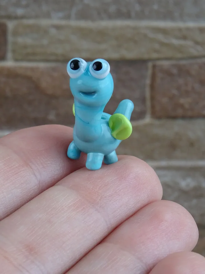 DINOSAUR ORNAMENTS Dinosaur figurine Glass dinosaur decor Miniature Dinosaur gift Dino figurine Glass figurines Tiny glass animals Dragon