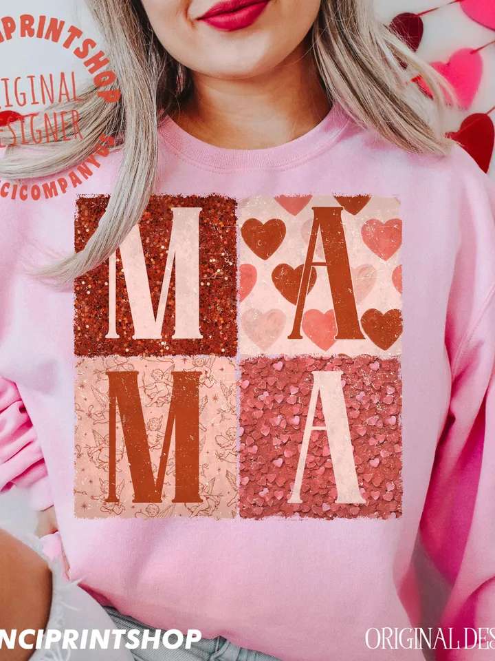Retro Boho Mama Valentine png, Retro Valentine png, Valentines Mama png, Love png, Mama png, Valentines png, Boho Mama png, Sublimation png