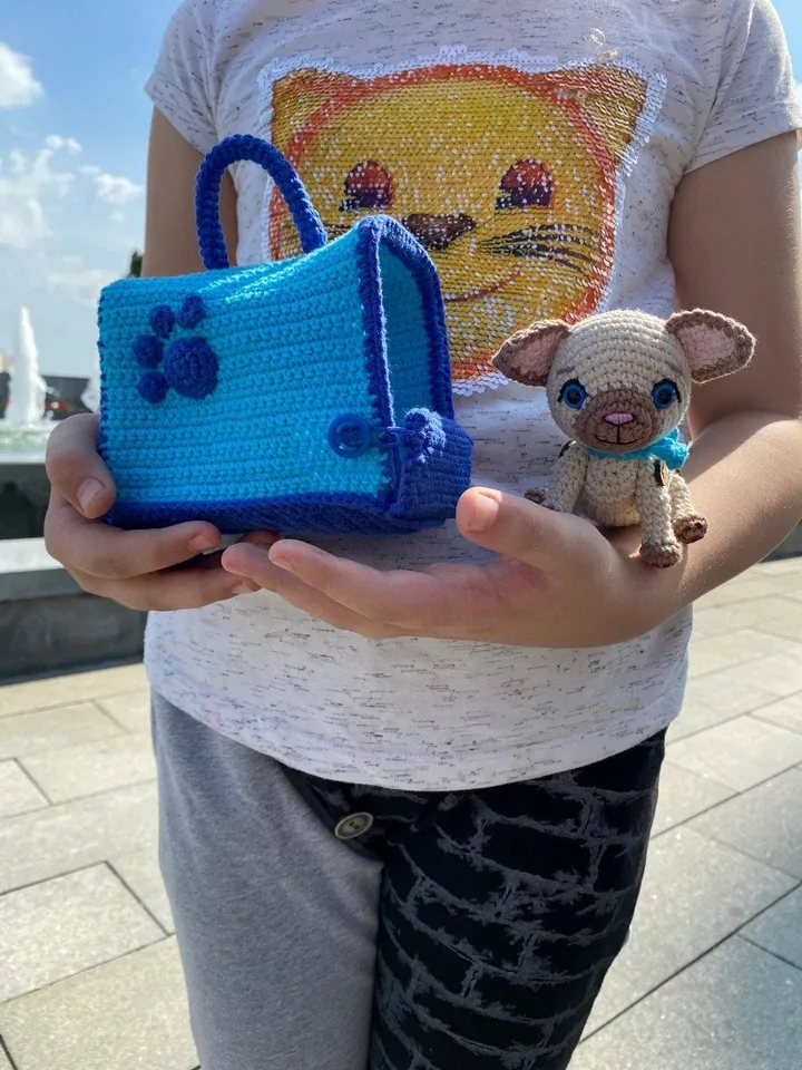 PDF Crochet cat in a carrier bag pattern, Amigurumi cat pattern, crochet kitty, Cute cat, Animal pattern, Amigurumi animal, Crochet animal