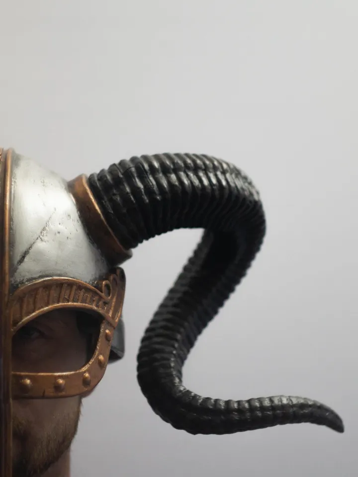 Viking Helmet, Helmet with Ram Horns, Scandinavian Armor, Cosplay Armor, Celtic Helmet, Viking Armor, Larp Armor, Battle-Worn Helmet