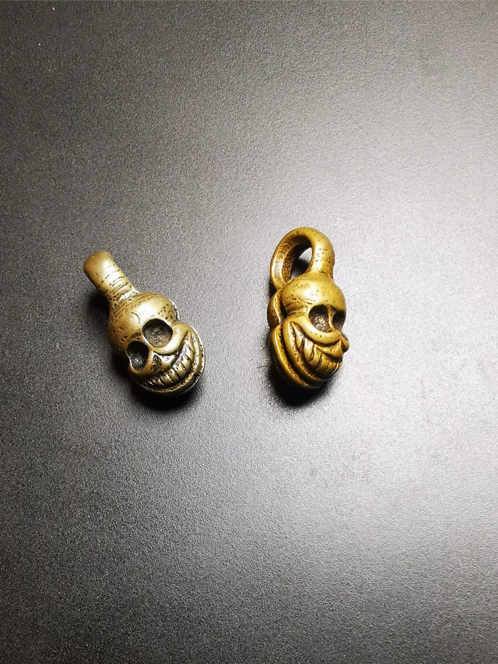 Gandhanra Handmade Skull Sitavana Shape Bead Counter Clip for Prayer Beads, Mala Bead Accessories,Made of Copper