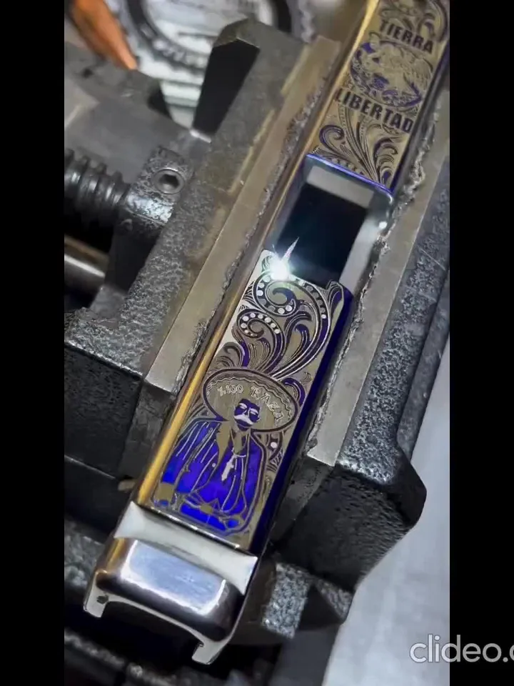 GLOCK 19 X Engraving Scroll Vector | Ornamental Grip Design | Full
