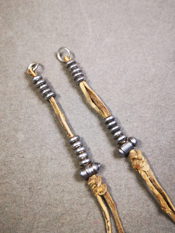 Gandhanra 7mm Tibetan Buddhist Prayer Bead Counters for 8-15mm Mala,with Dorje and Bell Pendant,Made of Cold Iron,60 Years Old