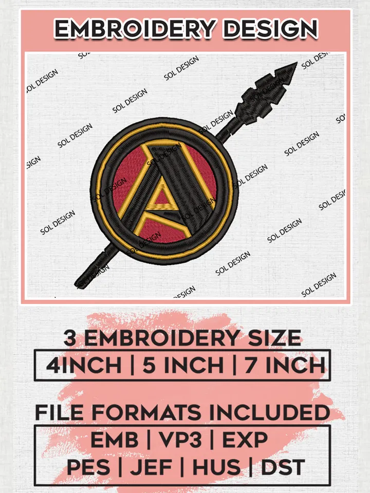 NCAA Aztecs Team Arrow Logo embroidery designs, NCAA San Diego State Aztecs Logo Machine embroidery files, NCAA Team Logo embroidery designs, NCAA Game Day Machine embroidery designs, Digital Download