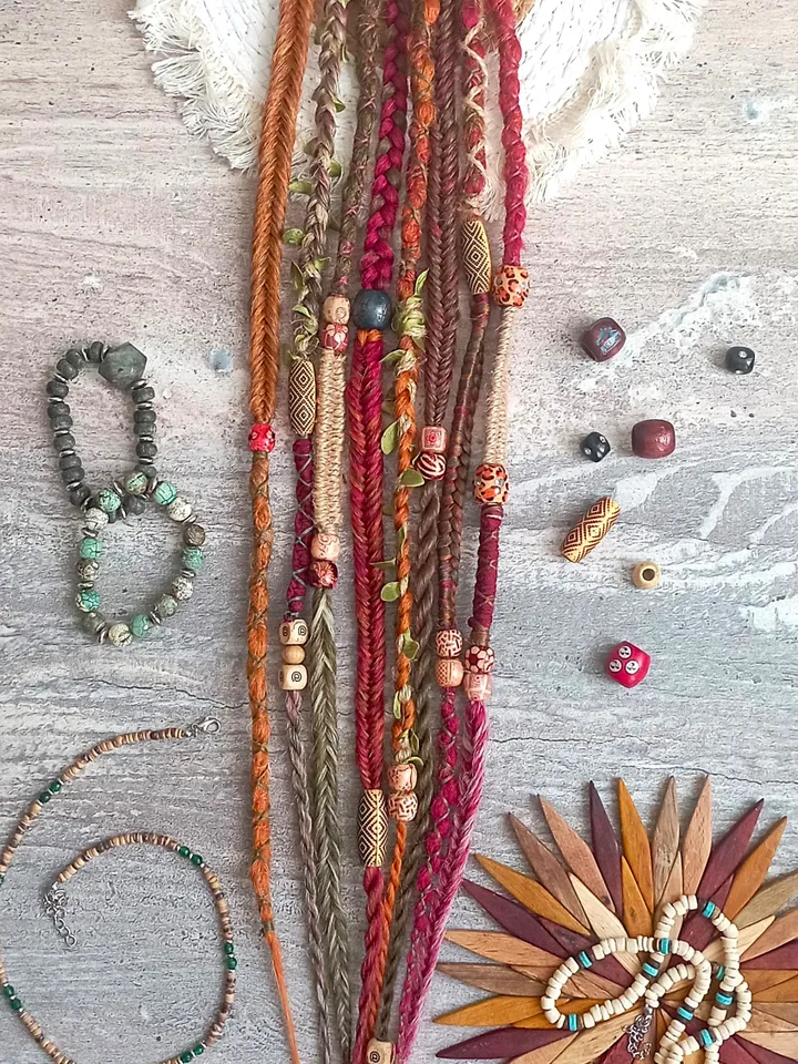 Boho-style Dreadlocks on a hair band