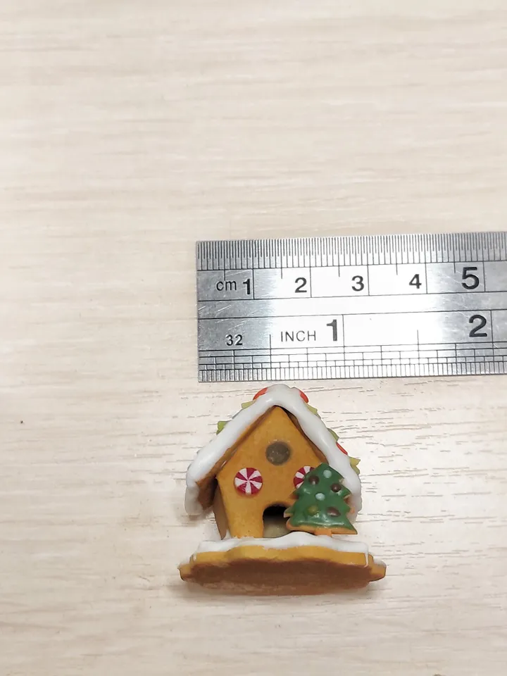 Realistic New Year miniature for dolls house - gingerbread house for dolls - food for dolls - realistic miniature