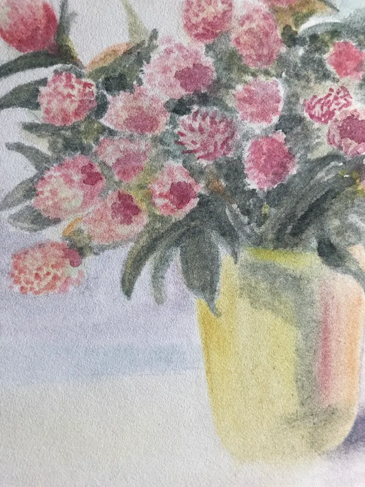 Bouquet of clover original watercolour painting wall art flowers modern painting hand painted paper size 7x9 inches