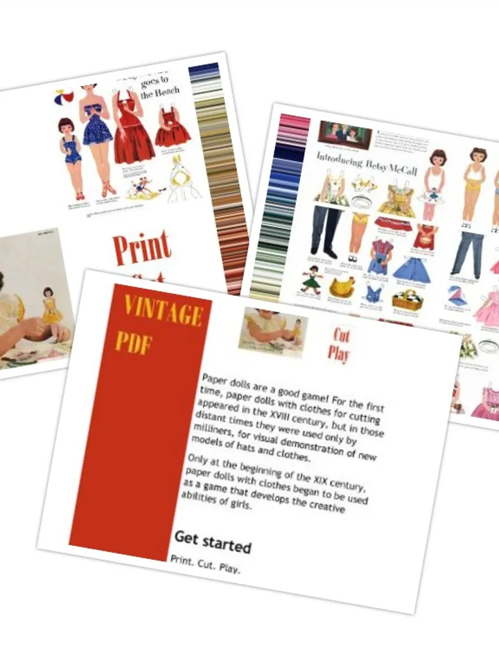 Paper Doll Betsy Digital Download PDF