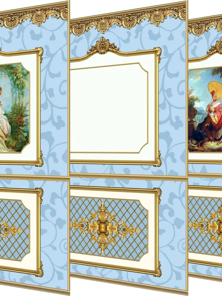 Wallpapers- Set 19-v1 | Printables for Dollhouses and Unique Miniature Projects | Digital Downloads | in Scale 1/12th