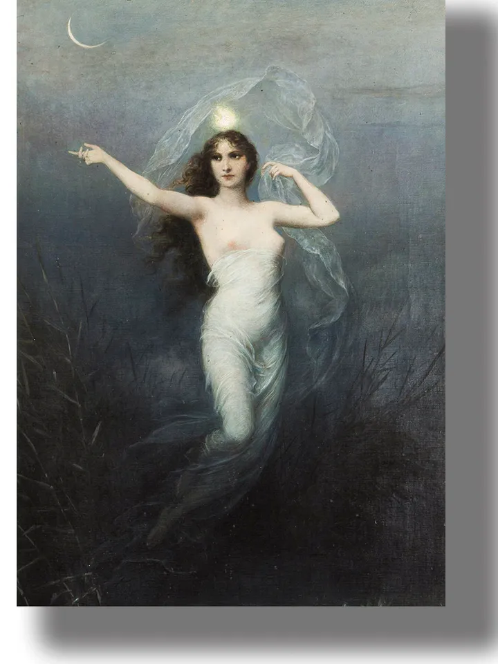 Carl Schweninger. Luna. Midnight light. Succubus artwork.