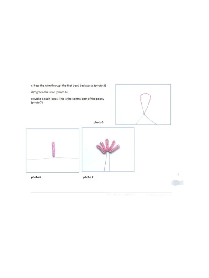Beaded Flowers pattern | Peony | Seed bead patterns | Beadwork pattern | Digital Download - PDF