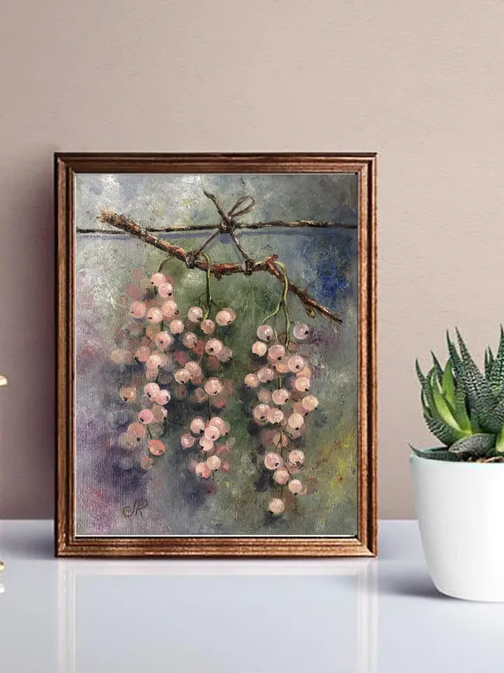 Fruits Oil Painting Still life Original Painting Berries Wall Art