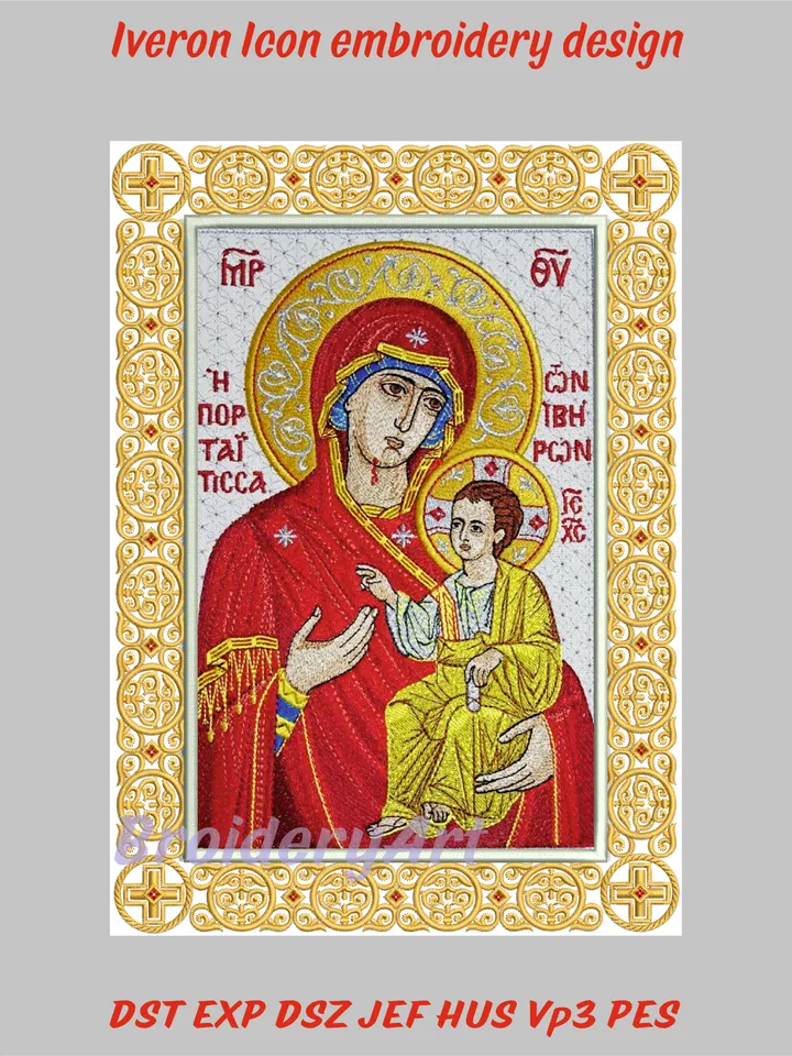 Iveron Icon embroidery design