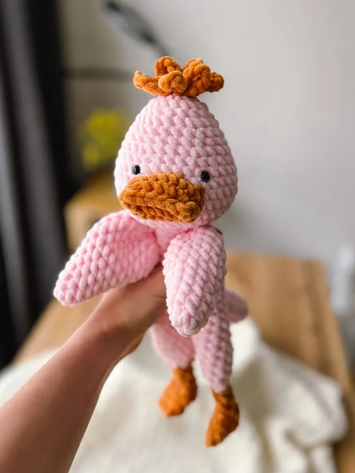 Crochet duck snuggler pattern Cute crochet lovey pattern for kids Crochet duck cuddler pattern, no-sew pattern