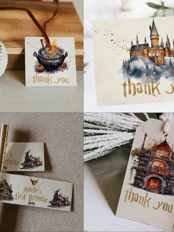 The Chosen One Big Bundle; Wizard Birthday Party Bundle Templates; Magic School Birthday Party Template; Wizard Party Template; Wiz1320