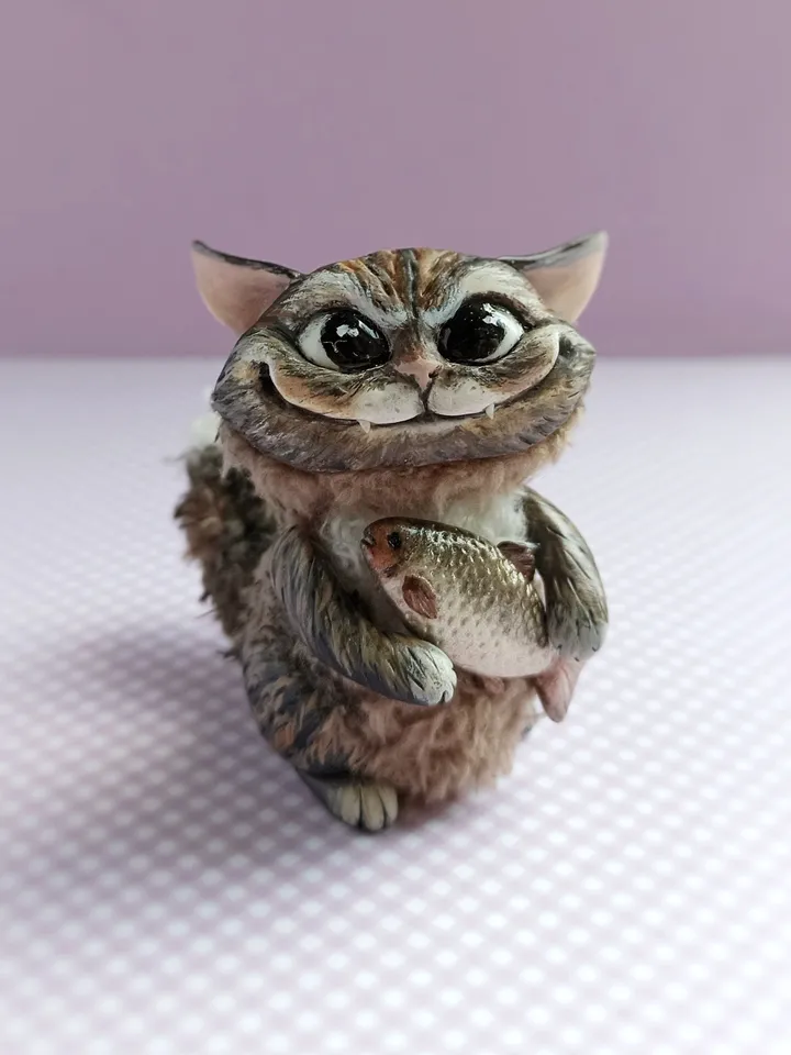 Sly cat art doll