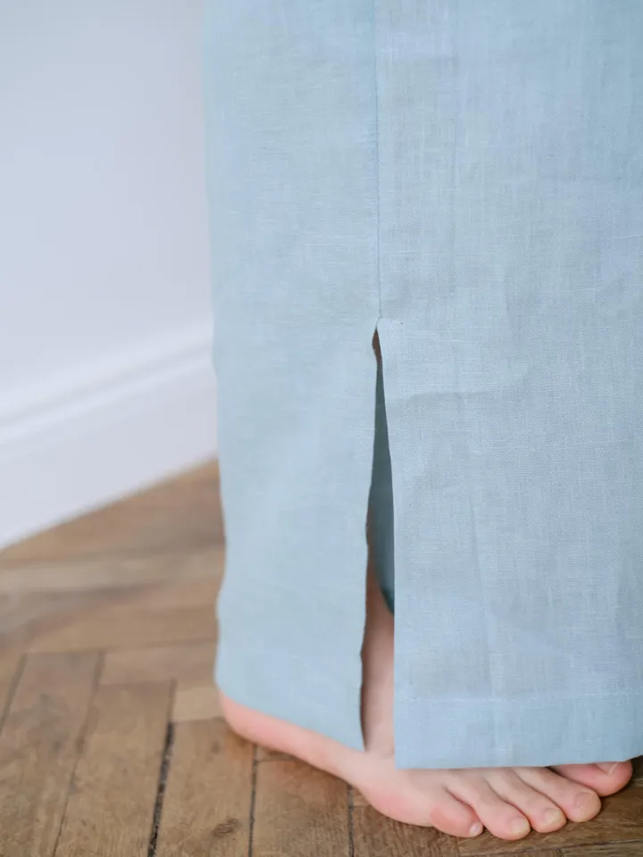 Linen suit - Kimono jacket with pants for women - Linen Kimono Wrap Top - Linen clothing womens