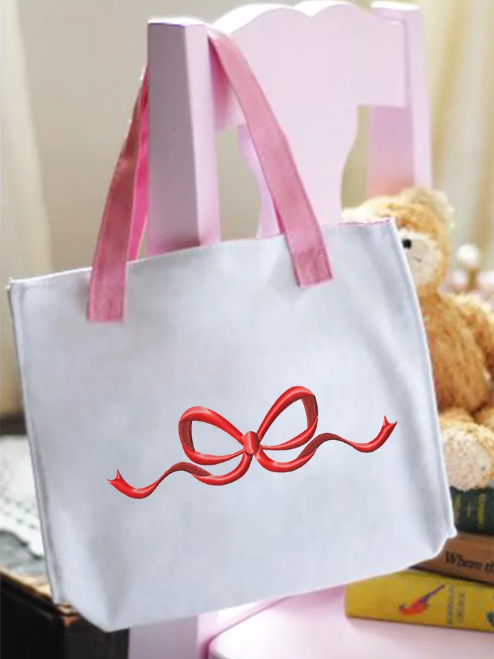 Bow embroidery design Machine embroidery pattern 5 size Embroidery files fill stitch bow, Pretty bow satin and line embroidery for girl #R39