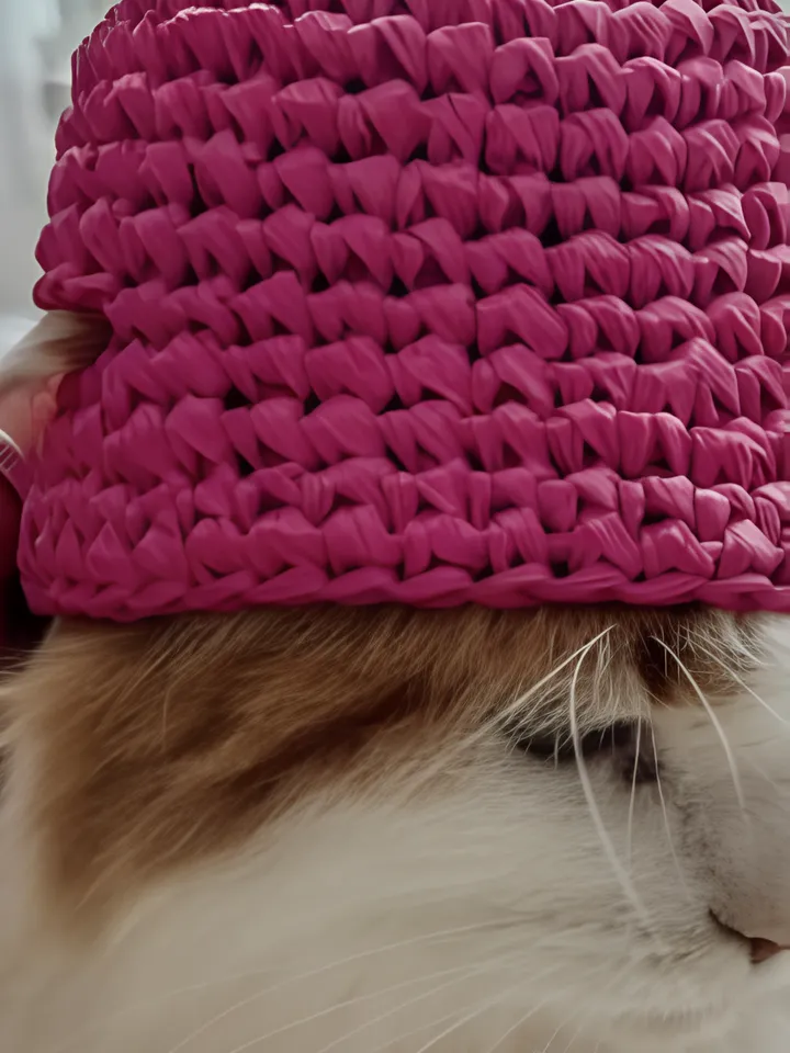 Pets Pink Bucket Hat Crochet Pattern PDF
