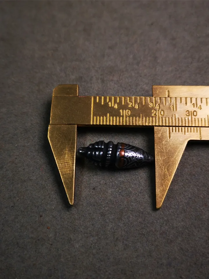 Gandhanra Handmade Tibetan Amulet,Stupa Pagoda Pendant Bead,Spacer Bead for Mala,Bag Hanging,Prayer Bead Accessories,0.9" × 0.3"