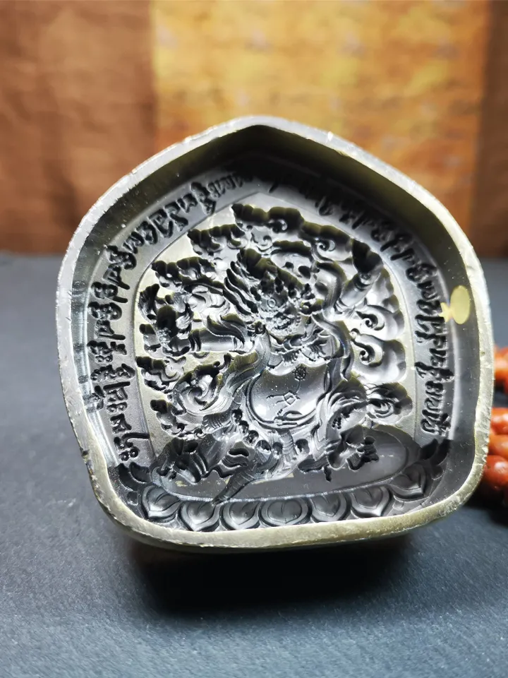 Gandhanra Tibetan Buddha Statue Tsa Tsa Mold, Vajrapani Tsha Tsha Mould For Making Clay Statue,2.95" × 2.6"