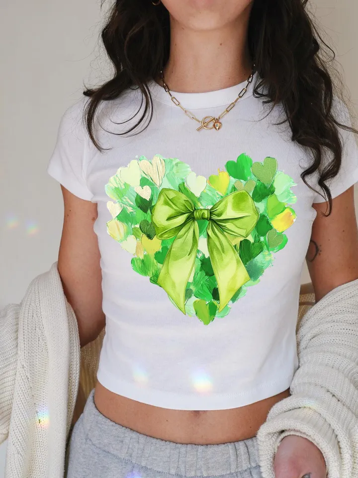 St. Patrick’s Day Heart Brushstroke png, 4 leaf clover png, St Patrick's Day png, Irish png, Shamrock png designs, Coquette st patrick Png