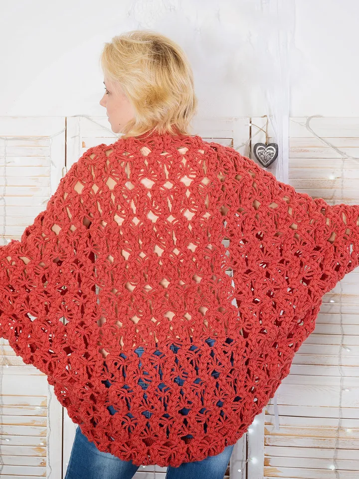 Women's Cocoon Shrug Crochet Pattern