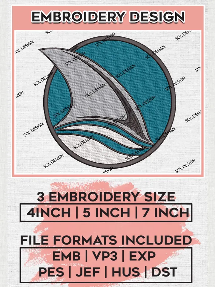 San Jose Sharks Logo Embroidery Designs, NHL  Sharks Team Logo Embroidery, Hockey Team Logo Emb Files, NHL Embroidery Designs, NHL Machine Embroidery Designs, Digital Download