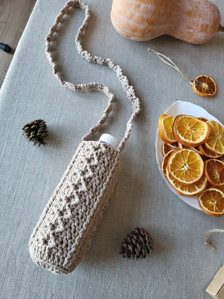 CROCHET PATTERN Water bottle holder pattern Reusable bottle crochet pattern DIY holder bottle Cozy Crochet Patterns Crochet Bottle Bag