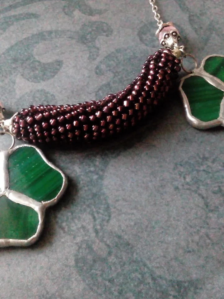 Shamrock necklace, st patricksday, Clover leaf, trefoil, St Patricks clover, Green trefoil, Irish necklace, st patrick