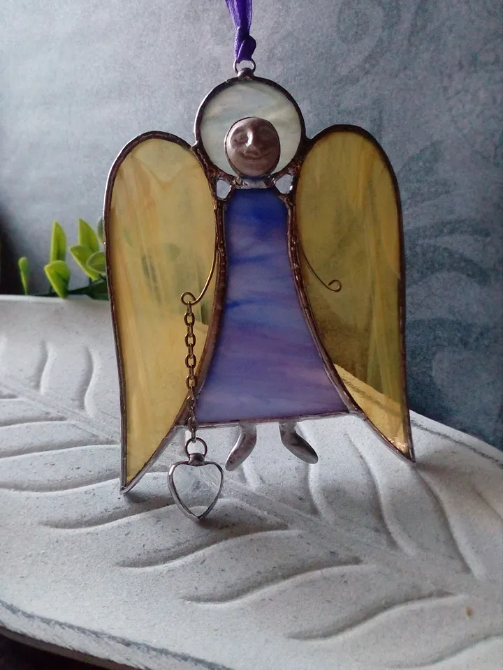 Christmas decorations, Angel suncatcher, New year tree toy, Hygge christmas, Handmade angels