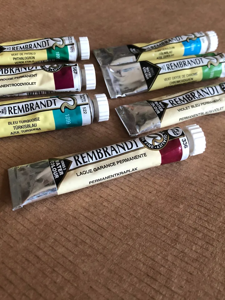 Lot of Watercolor Paints Used Pans Art Supplies