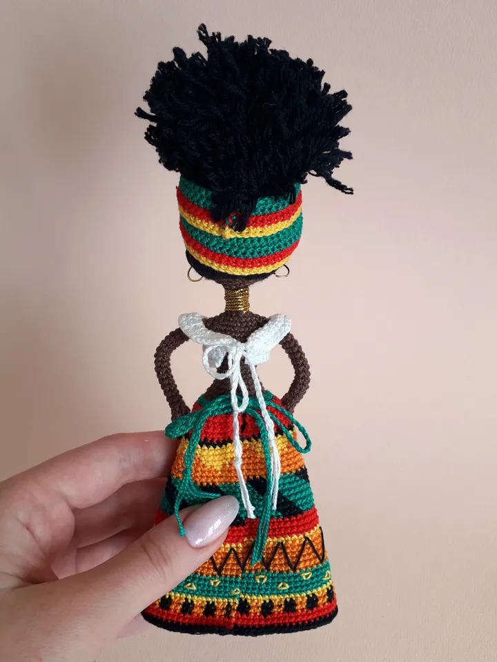 Pattern African Doll, Pattern Crochet African doll, Pattern Black Doll