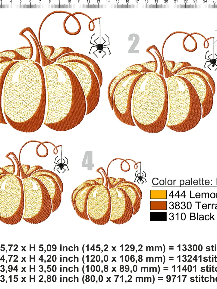 Fall pumpkin embroidery designs Machine embroidery pattern 4 size, Digital embroidery files pumpkin, Autumn embroidery, Thanksgiving #R17