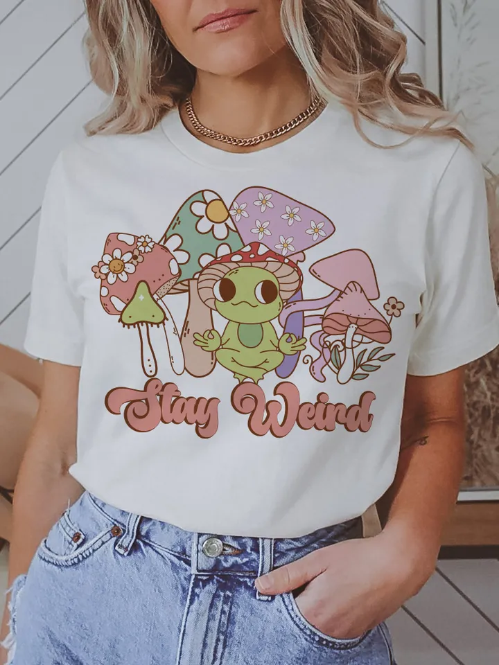 Stay Weird PNG-Trippy Sublimation Digital Design Download-floral png, smiling png, flower tshirt design, vintage png, trippy png, funny png