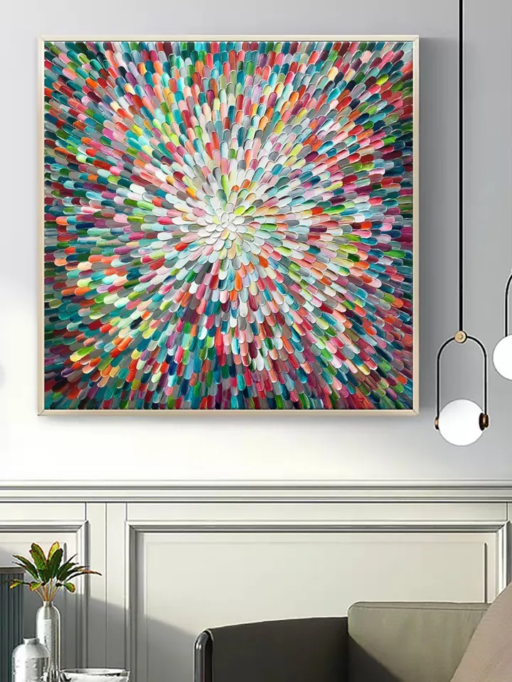Original Abstract Painting, Large Wall Art,Colorful Flower Painting On Canvas, Home Decor, Office Wall Decor, Handmade Hand Painted Wall Art