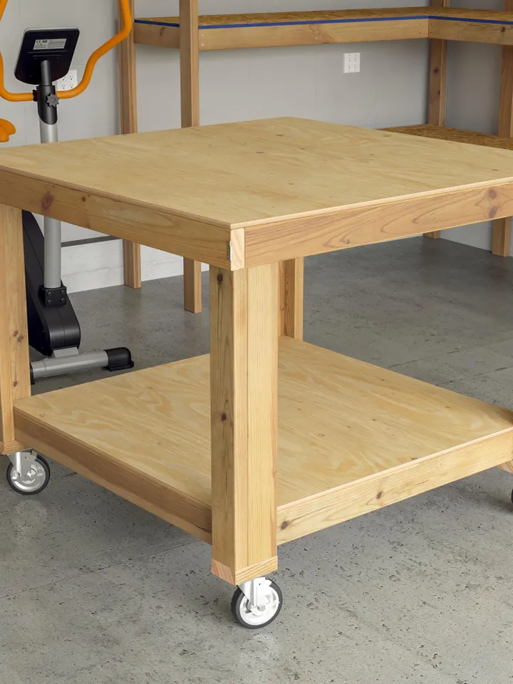 DIY Sectional Mobile Workbench Plans, PDF