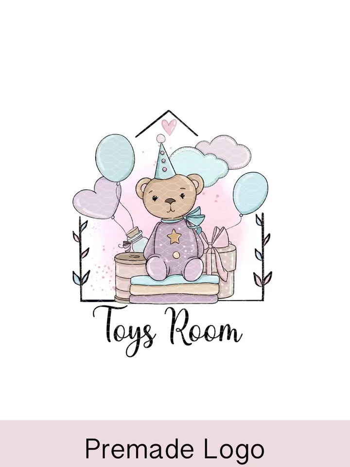 Super Children's Boutique Logo Template, Cute Kids Business Logo, Children's Clothing Store Logo