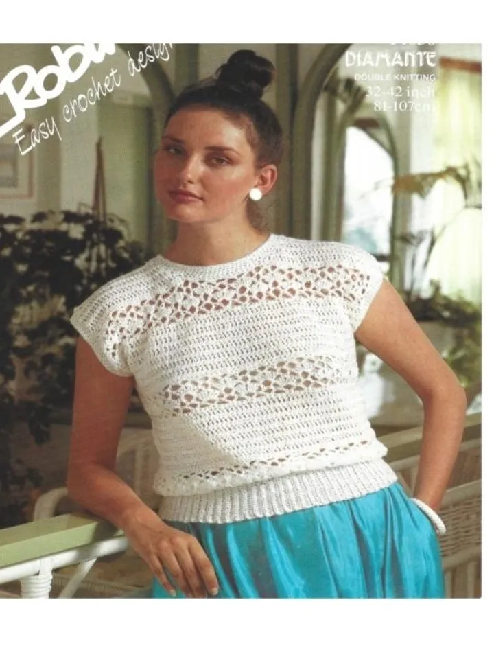 Top crochet pattern, easy crochet top pdf