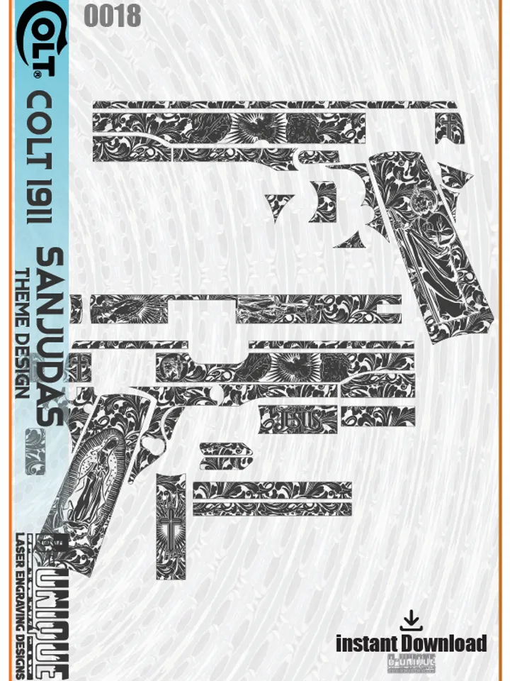 Colt 1911 Scroll & San judas Theme