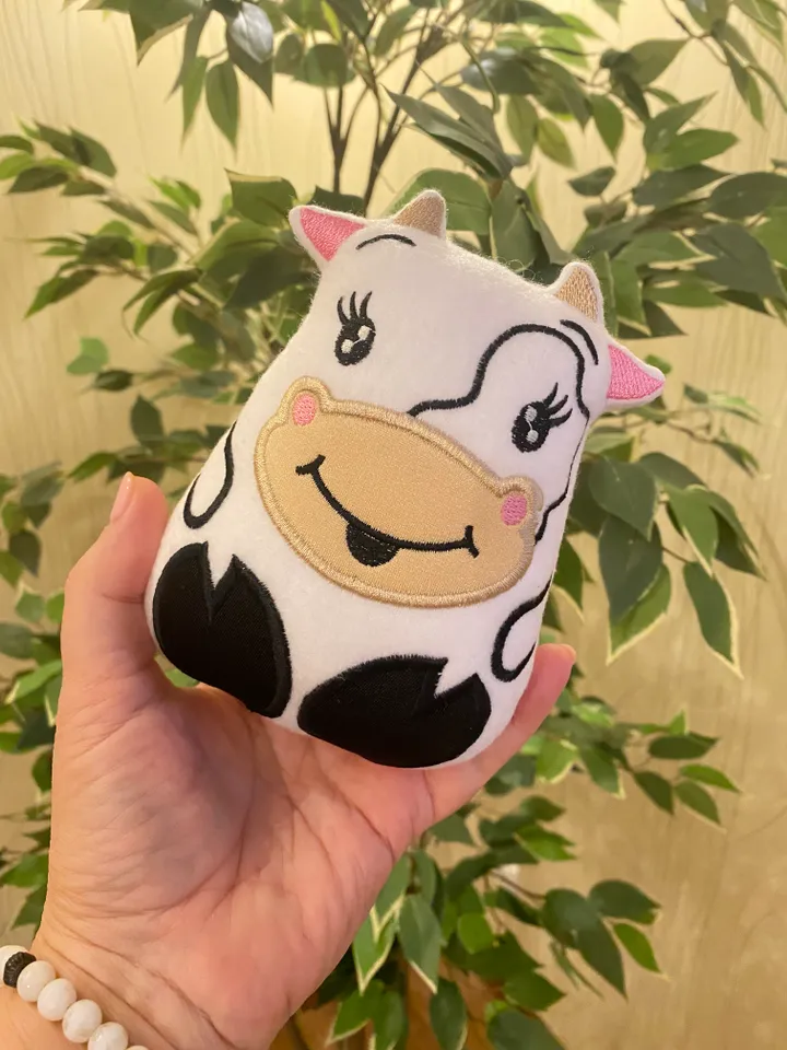 Cow toy stuffed toy In The Hoop Machine embroidery design