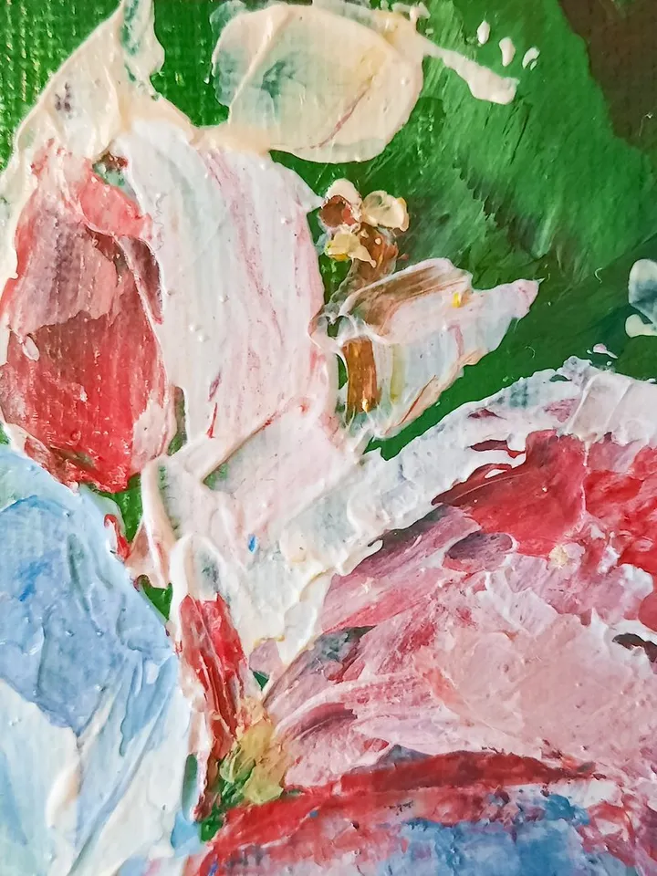 Blooming tree Original acrylic painting Apple flower Small painting Floral art