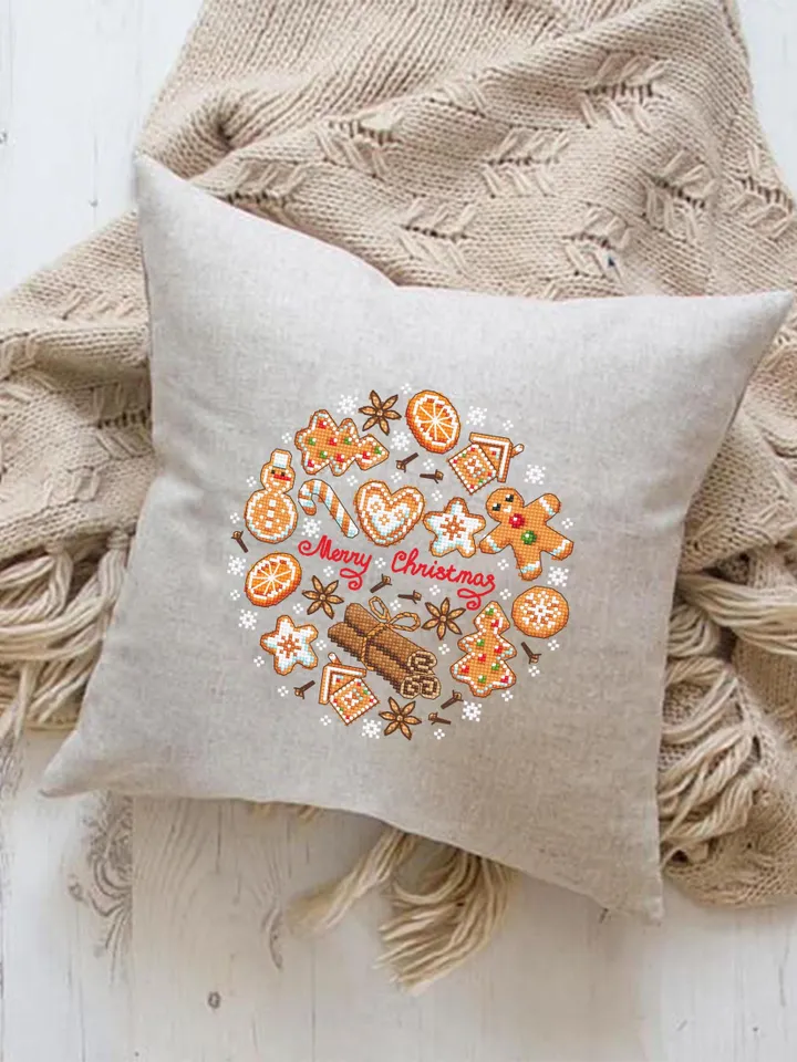 Christmas gingerbread cross stitch pattern PDF download Merry Christmas cross stitch chart, Christmas sugar and spice pattern digital #N155