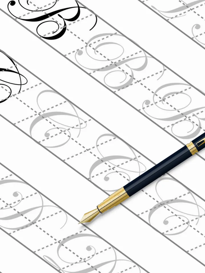 Elegant Font PDF, Hand Lettering Practice Pages, Modern Calligraphy Workbook